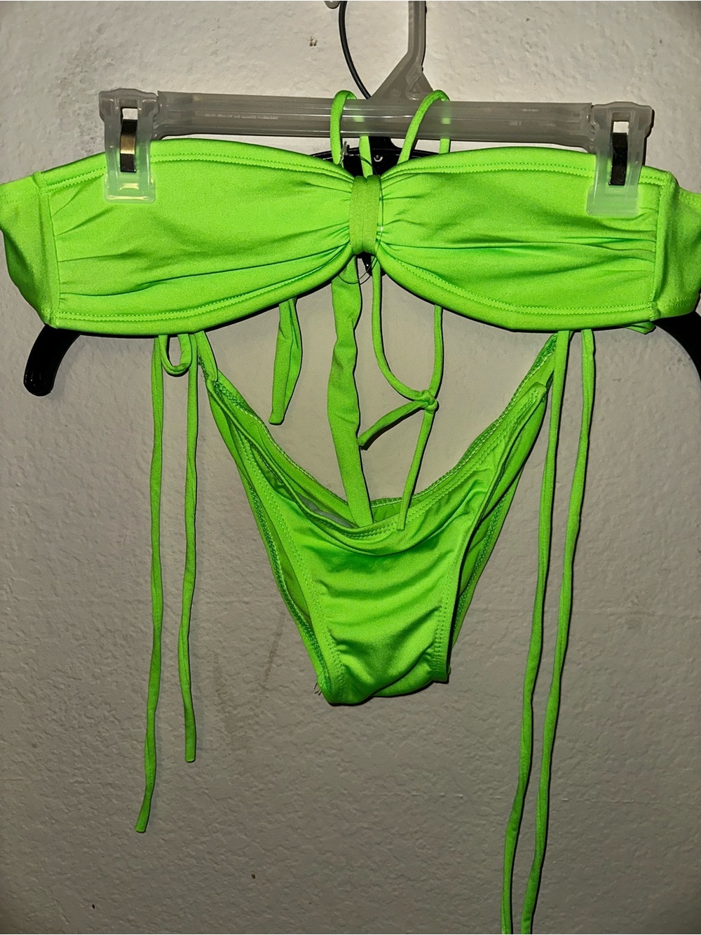 Neon green bikini swim set size small